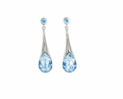 JEW35 - Brass rhodium plated drop, stud backed earings